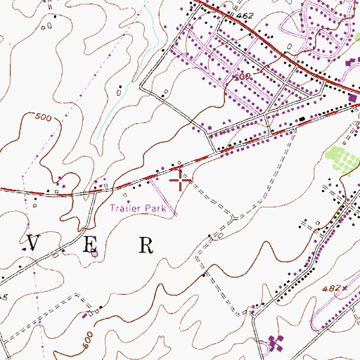 Topographic Map of Dover Township Volunteer Fire Department Station 9, PA
