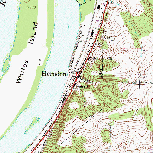 Topographic Map of Herndon Fire Company 1 Station 63, PA
