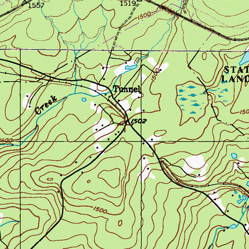 Topographic Map of Dennison Township Volunteer Fire Company Station 2, PA