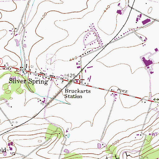 Topographic Map of West Hempfield Fire and Rescue Company Station 76, PA