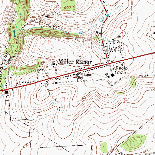 Topographic Map of East Allen Township Fire Department Station 46, PA