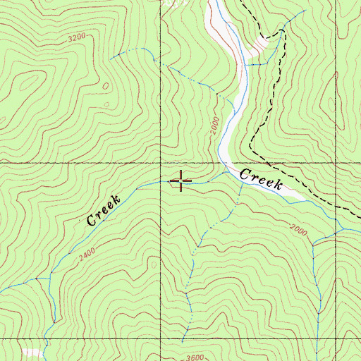 Topographic Map of Red Hill Creek, CA