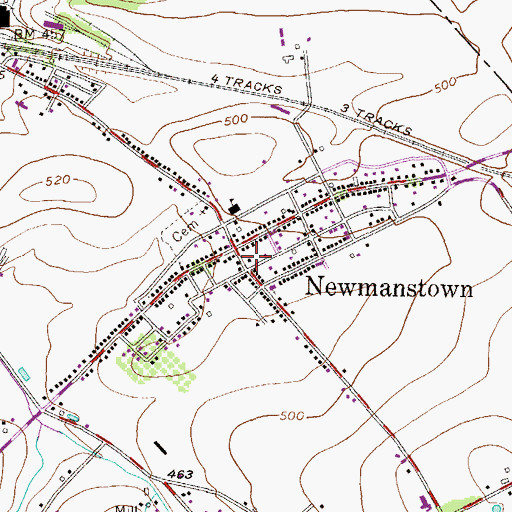 Topographic Map of Newmanstown Volunteer Fire Company Station 34, PA