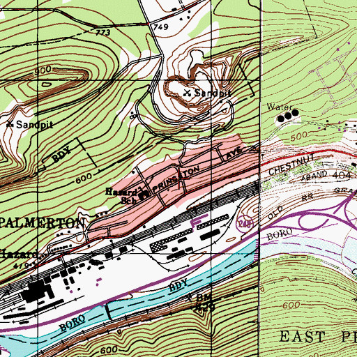 Topographic Map of West End Fire Company District 7, PA