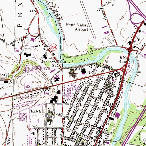 Topographic Map of Dauntless Hook and Ladder Fire Company Suite 13, PA
