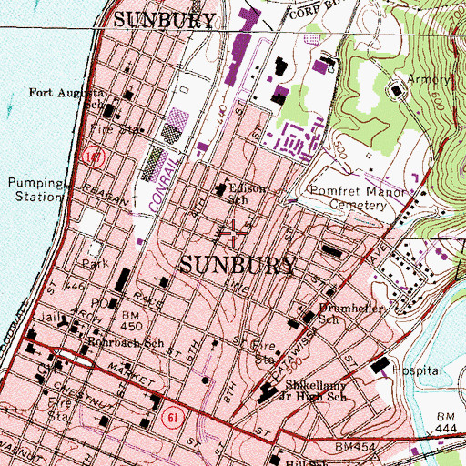 Topographic Map of Good Will Hose Company Station 5 - 7, PA