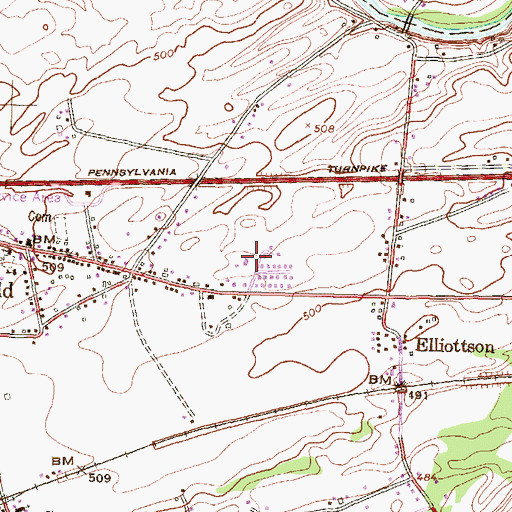 Topographic Map of West Pennsboro Volunteer Fire Company Station 46, PA