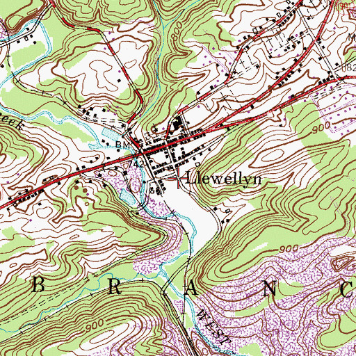 Topographic Map of Good Intent Hose Company District 3 Station 1, PA