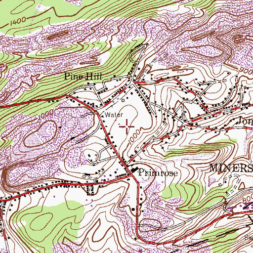 Topographic Map of South Cass Citizens Fire Company District 5 Station 4, PA