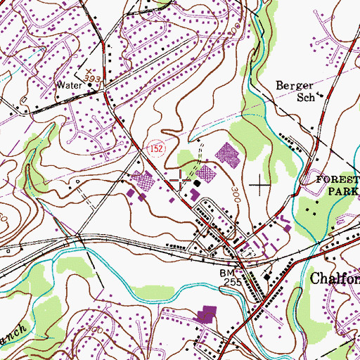Topographic Map of Chalfont Fire Company Station 34, PA