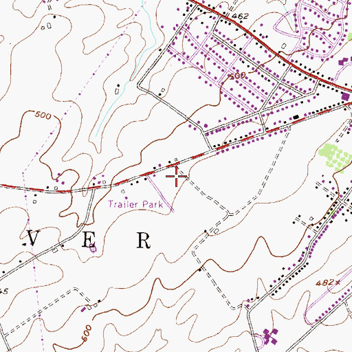 Topographic Map of Dover Township Volunteer Fire Department Station 9, PA