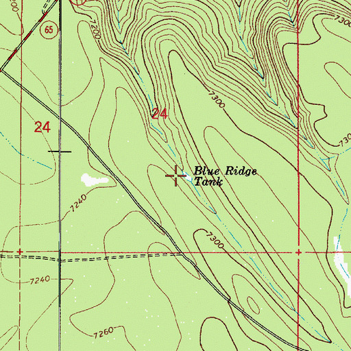 Topographic Map of Blue Ridge Tank, AZ