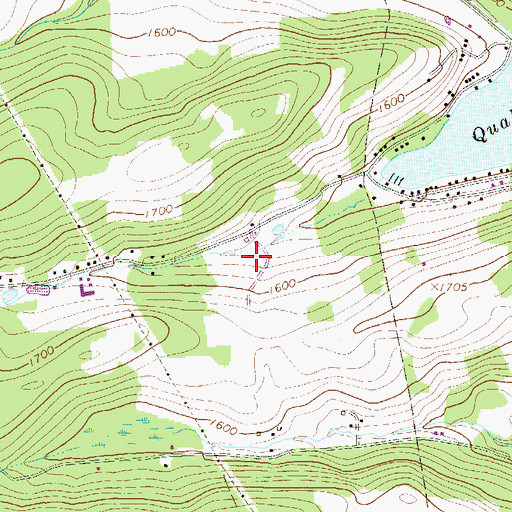 Topographic Map of Silver Lake Volunteer Fire Company, PA
