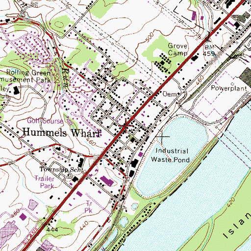 Topographic Map of EMTS Ambulance Service, PA