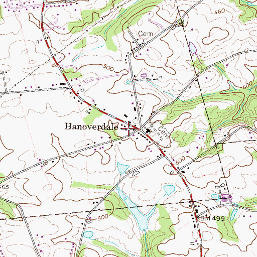 Topographic Map of West Hanover Township Fire Company 1 Station 36 - 2, PA