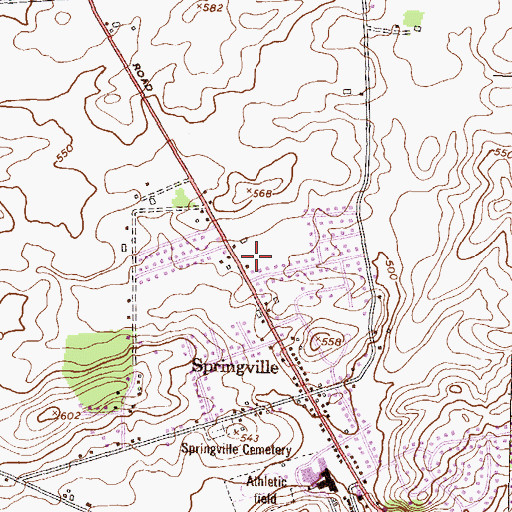 Topographic Map of Citizens Fire Company Village Station 36, PA