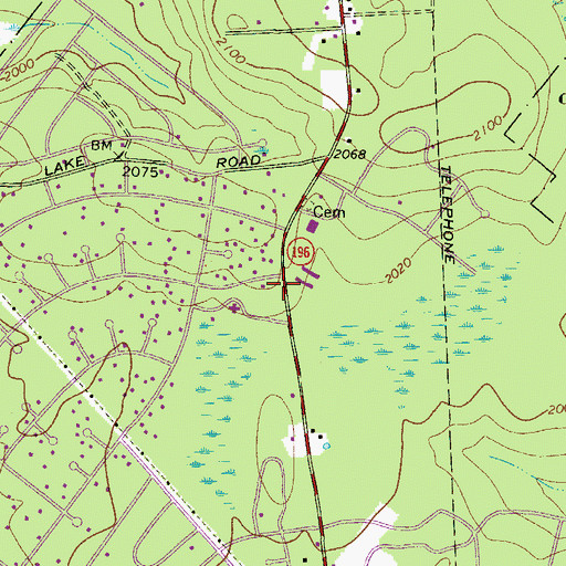 Topographic Map of Coolbaugh Township Volunteer Fire Company Station 25 Wildflower Station, PA