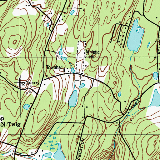 Topographic Map of Delaware Township Volunteer Fire Department Main Station, PA