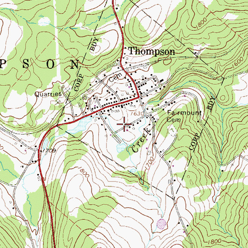 Topographic Map of Thompson Hose Company, PA