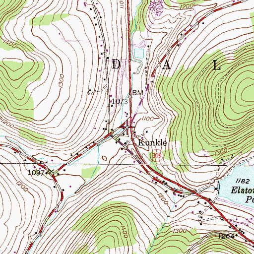 Topographic Map of Kunkle Fire Company Station 122, PA