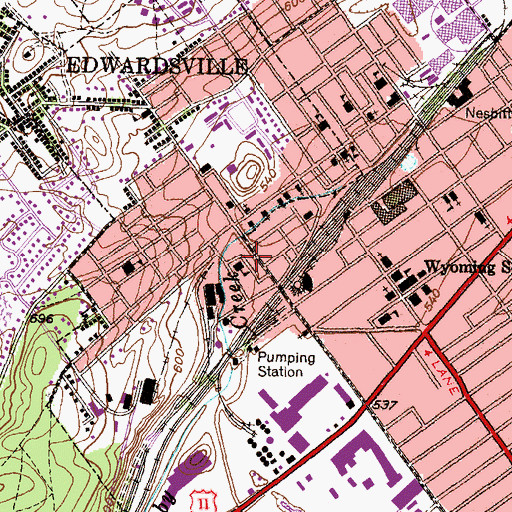 Topographic Map of Franklin Hose Company 2, PA