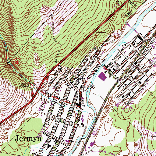 Topographic Map of Whitmore Hose Company, PA