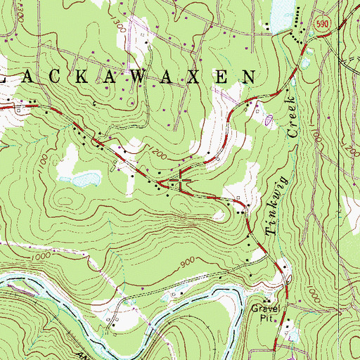 Topographic Map of Forest Volunteer Fire Department, PA