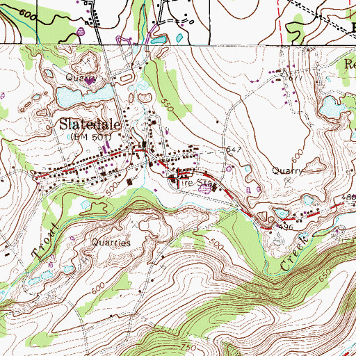 Topographic Map of Citizens Fire Company 1 Station 23, PA