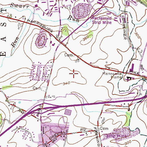 Topographic Map of Wilderness Emergency Strike Team Station 6 - 10, PA