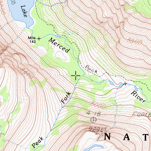 Topographic Map of Red Peak Fork, CA