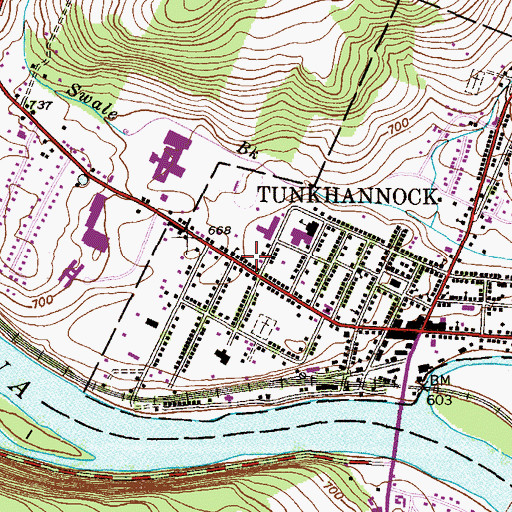 Topographic Map of Triton Hose Company, PA