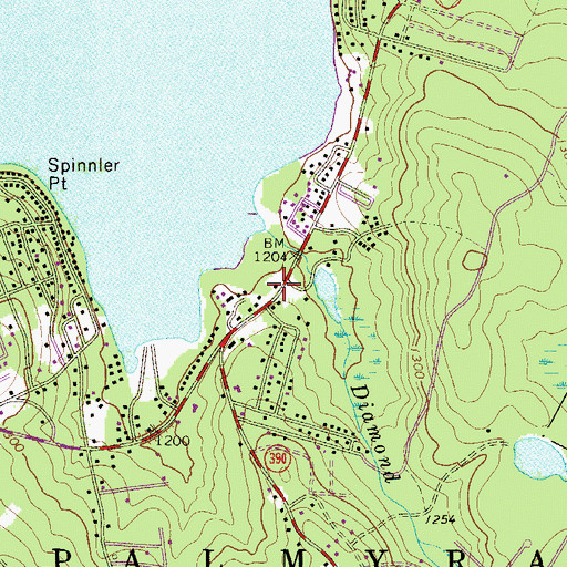 Topographic Map of Tafton Fire Department Main Station, PA