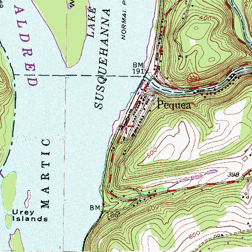 Topographic Map of Pequea Fire Company Station 56, PA