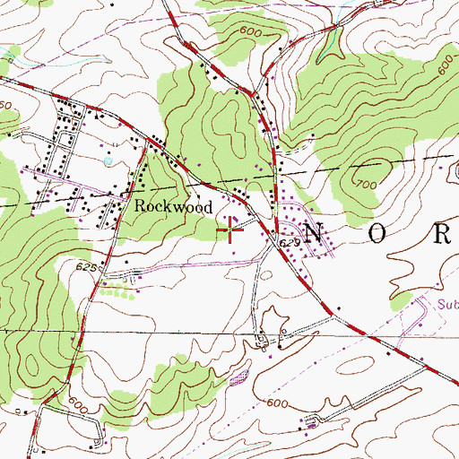 Topographic Map of Glenn Lebanon Fire Company Station 42, PA