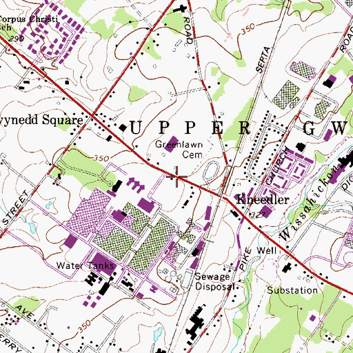 Topographic Map of Merck and Company Station, PA