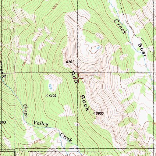 Topographic Map of Red Rock, CA