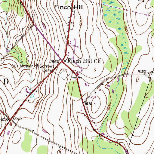 Topographic Map of Greenfield Township Volunteer Fire Company Station 24, PA