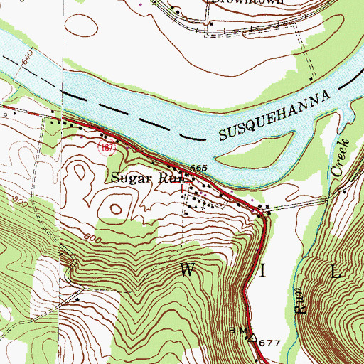 Topographic Map of Wilmot Fire Company Station 27, PA