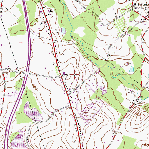Topographic Map of Plainfield Township Volunteer Fire Company / Plainfield Township Ambulance Corps, PA