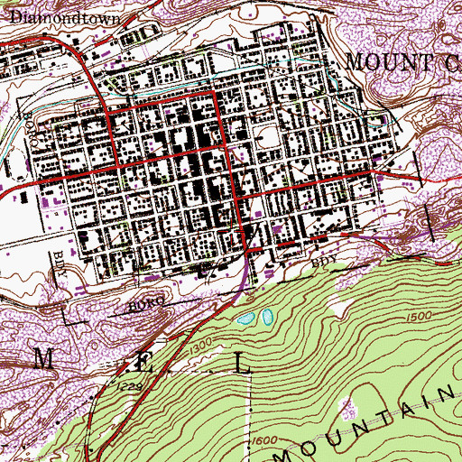 Topographic Map of Clover Hose Company Station 3, PA