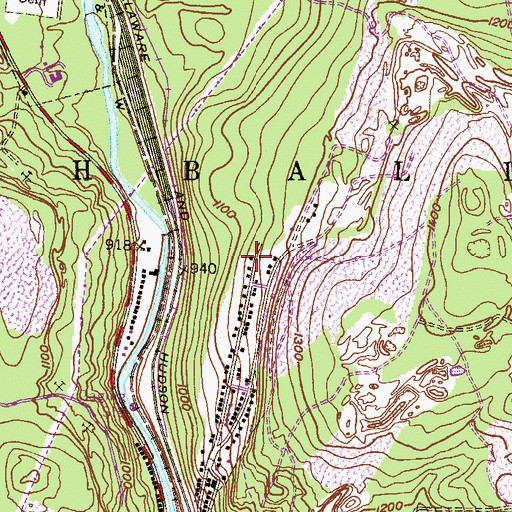 Topographic Map of Black Diamond Hose Company, PA