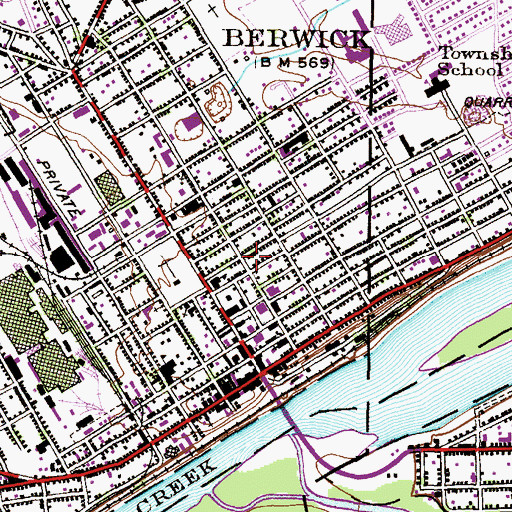 Topographic Map of Defender Hose Company, PA