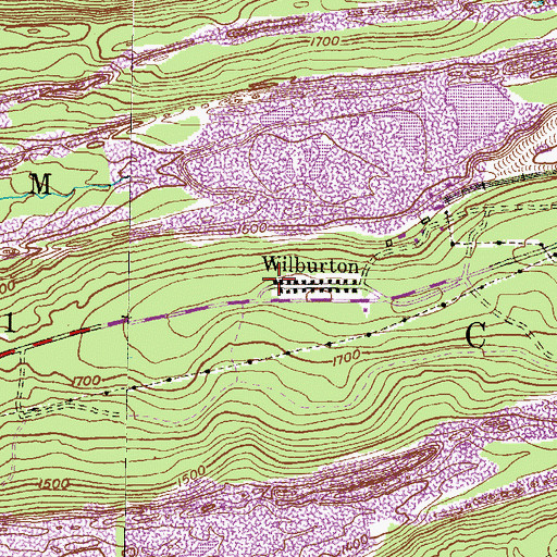 Topographic Map of Wilburton Hose Company Station 330, PA