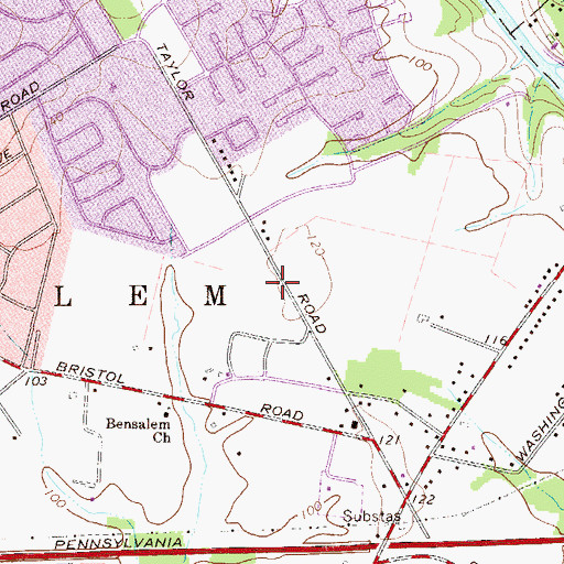 Topographic Map of Newport Fire Company Station 88, PA