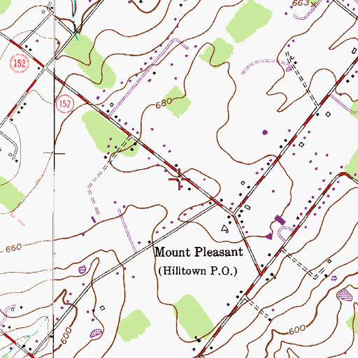 Topographic Map of Hilltown Township Volunteer Fire Company Station 61, PA