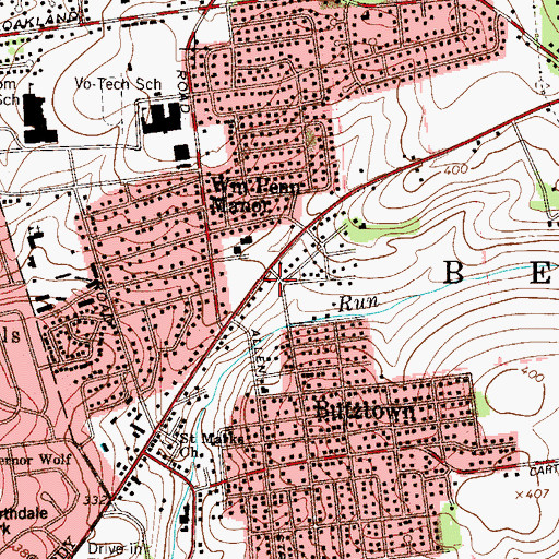 Topographic Map of Nancy Run Fire Company, PA
