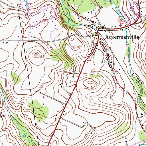 Topographic Map of Washington Township Volunteer Fire Company Station 38, PA