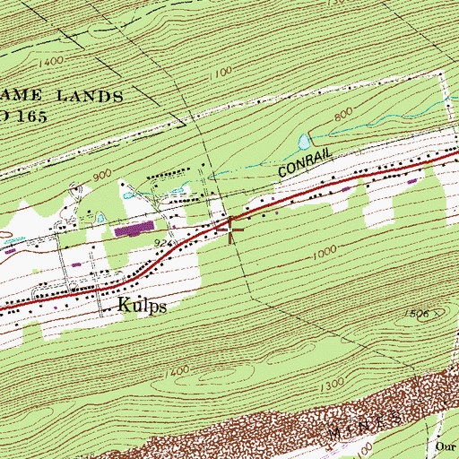 Topographic Map of Coal Township Fire Department - Forest Hills Fire Company Station 160, PA