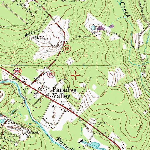 Topographic Map of Pocono Mountain Volunteer Fire Company Station 2, PA