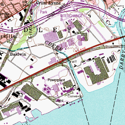 Topographic Map of Exelon Fire Company, PA